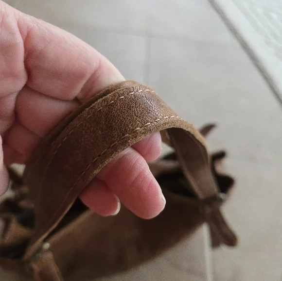 Sundance Italy Bag Brown Leather Brass Hardware Hobo Shoulder Tote Satchel Soft - Picture 10 of 16